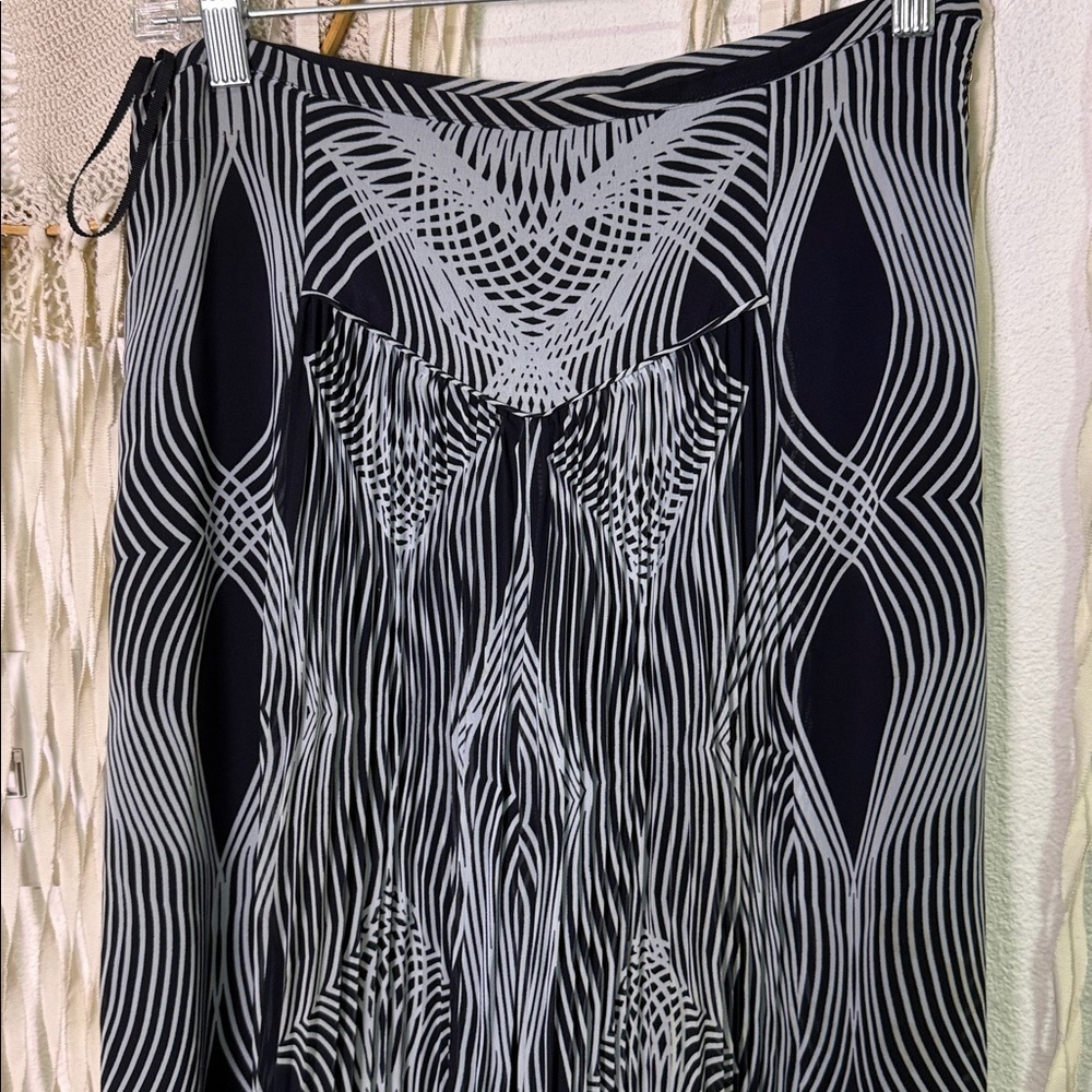 Anthropologie | Leifsdottir Wide Leg Pleated Palazzo Pant Blue Gray Size 6 - Picture 3 of 11